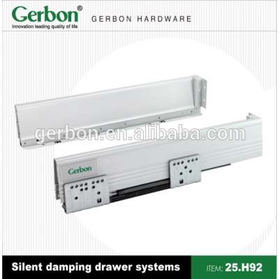 telescopic soft close drawer slide system