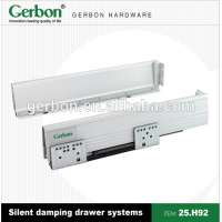 telescopic soft close drawer slide system